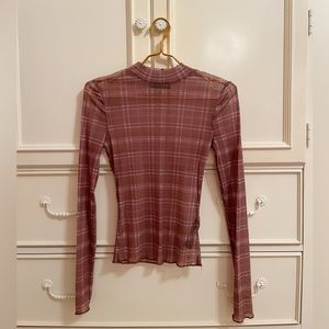 Urban Outfitters patterned mock neck